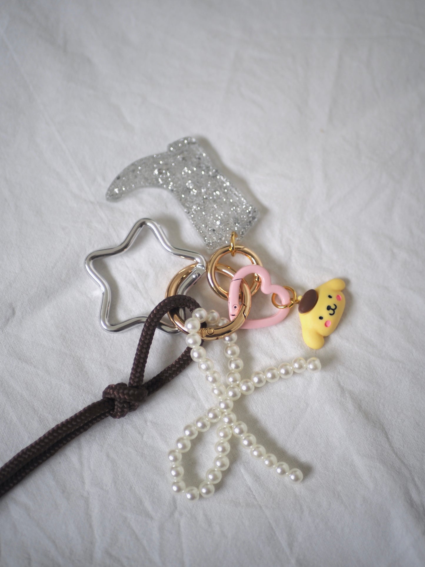 1/ Porte-clés Grigri rose